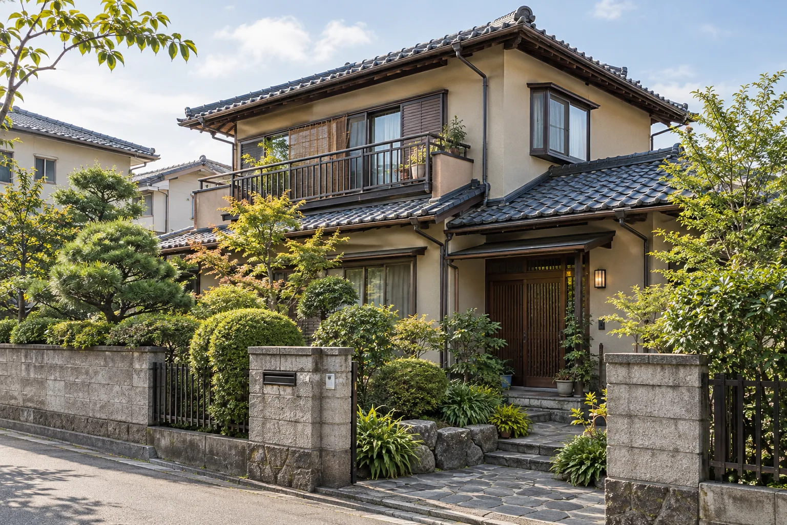中古戸建てをイメージした落ち着いた外観(AI生成)